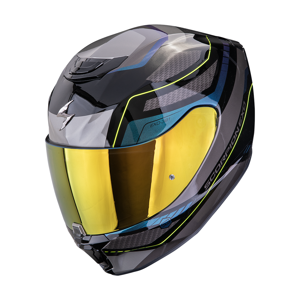 Casco Scorpion Exo-391 Leo Negro-Azul