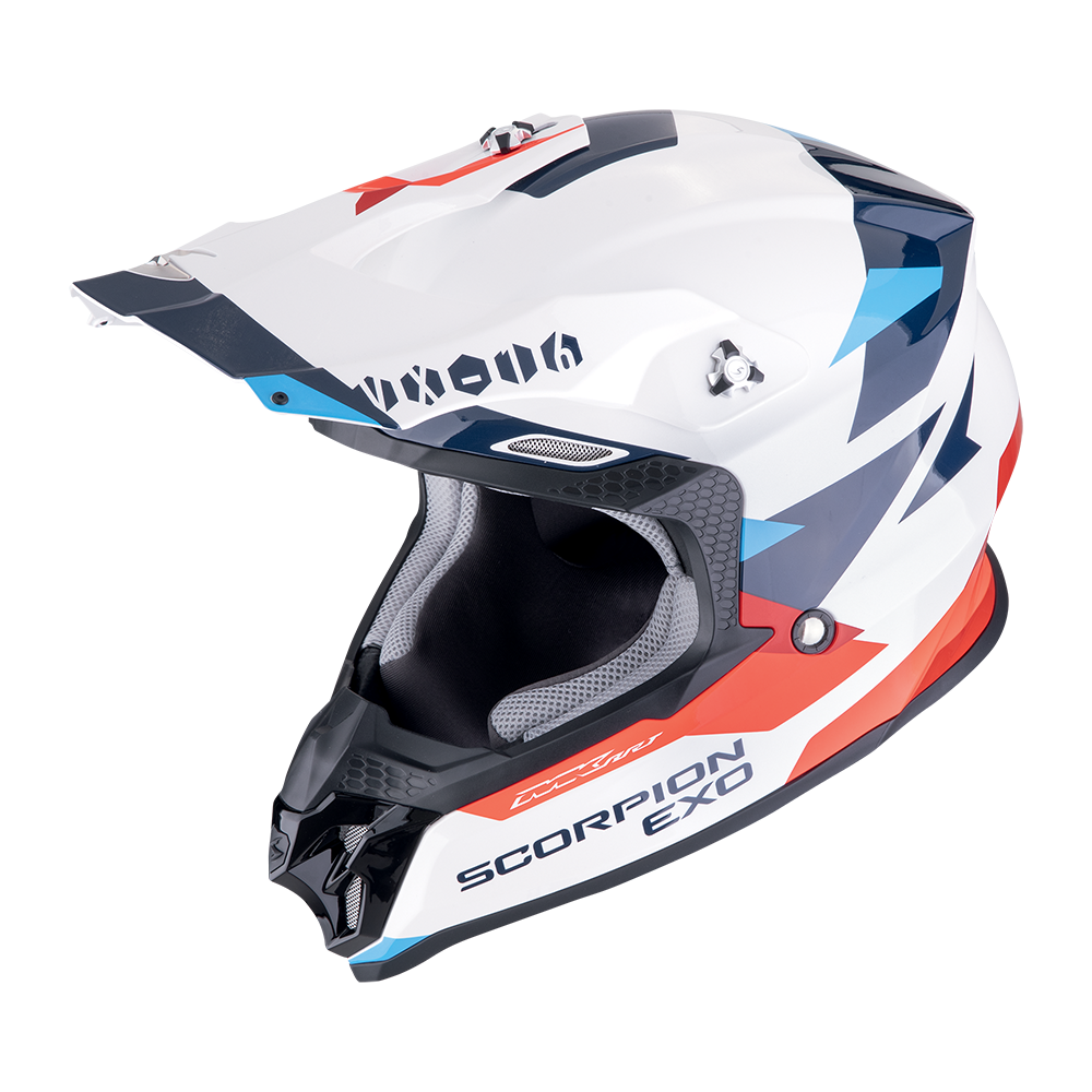 [146-473-125-02] Casco Scorpion Vx-16 Evo Air Rod Blanco-Rojo-Azul (XS)