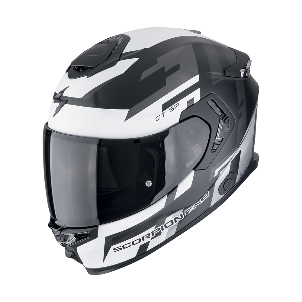 Casco Scorpion Exo-GT SP Air Tornado Negro Plata Mate