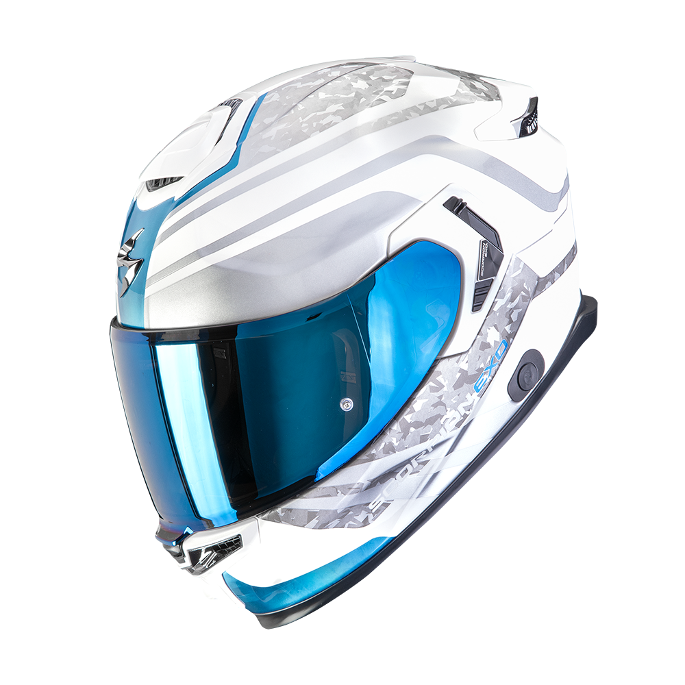 Casco Scorpion Exo-Gt Sp Air Arten Blanco Azul