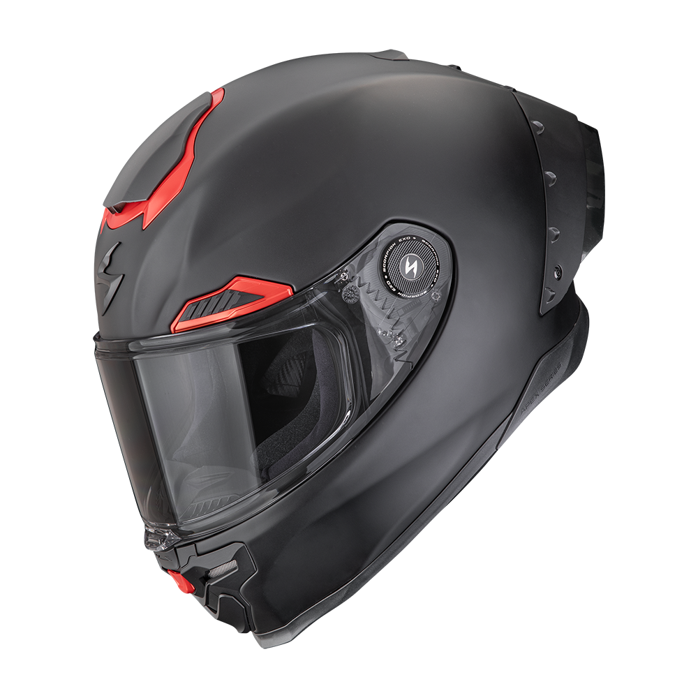Casco Scorpion Exo-Race Air Liso Mate Negro Rojo