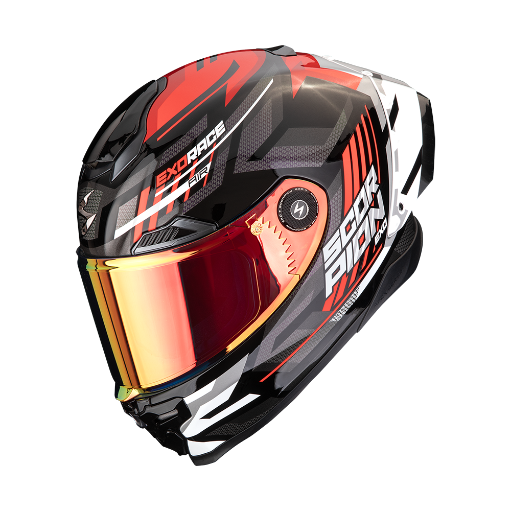 Casco Scorpion Exo-Race Air Kobra Negro Rojo