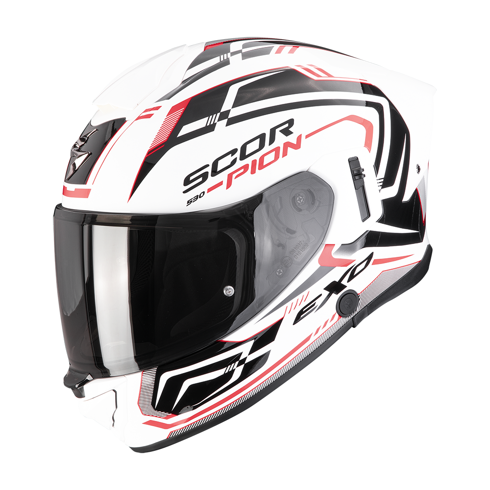 Casco Scorpion Exo-530 Air Slope Blanco-Negro-Rojo