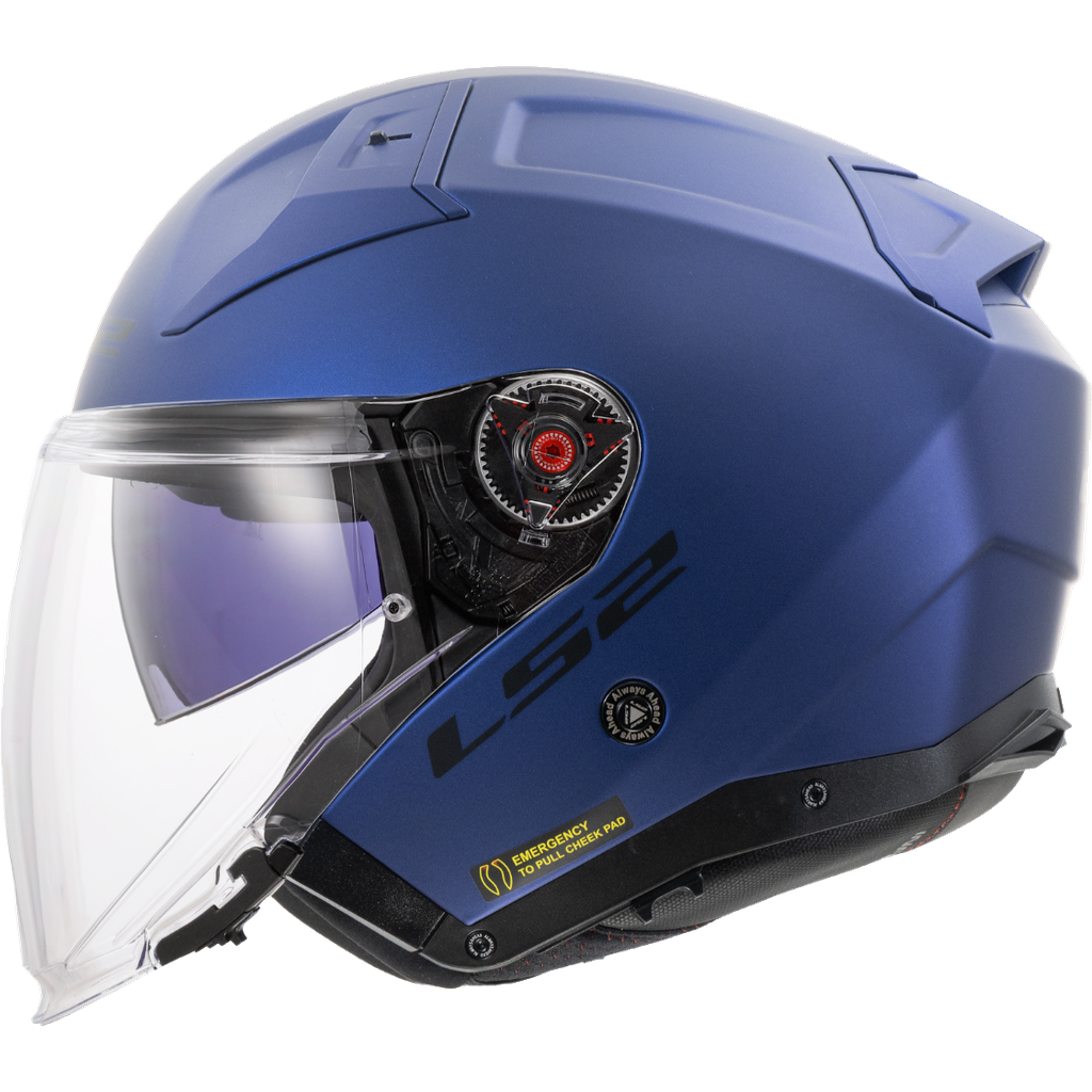 Casco Moto Jet LS2 OF603 Infinity II Sólido Navy Azul