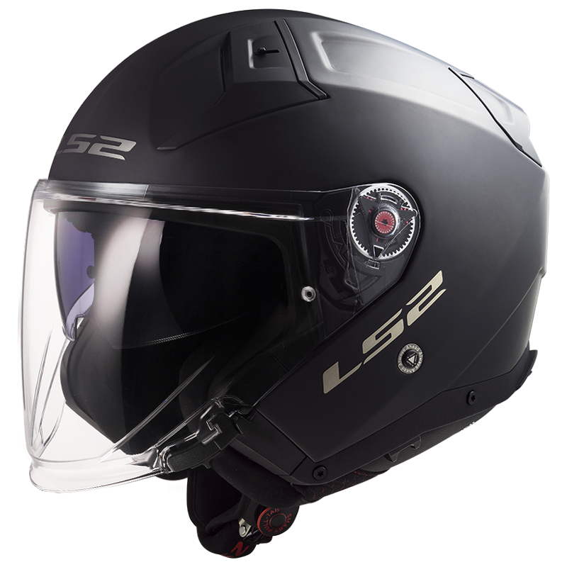 [366031011XS] Casco Moto Jet LS2 OF603 Infinity II Sólido Mate Negro (XS)