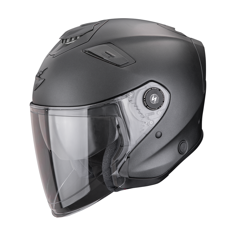 Casco Scorpion Exo-GT Jet Solid Negro Perlado Mate