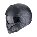 Casco Scorpion Exo-Combat II Spiderweb Mate Negro-Plata