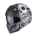 Casco Scorpion Exo-Combat II Genesis Mate Negro-Blanco-Oro