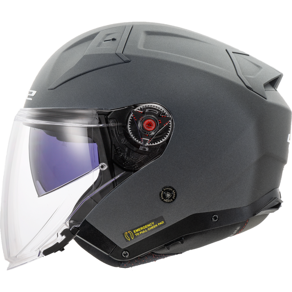 Casco Moto Jet LS2 OF603 Infinity II Sólido Concrete
