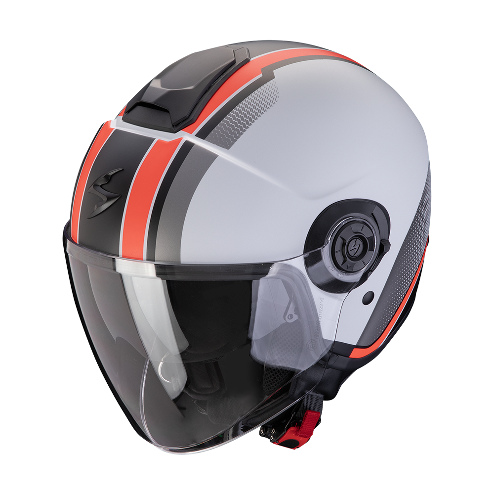 [183-460-318-02] Casco Scorpion Exo-City II Vel Gris Mate-Rojo (XS)