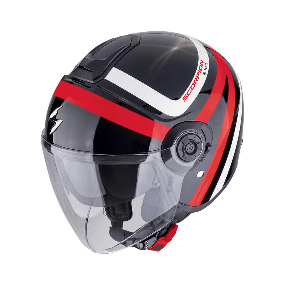 [183-488-24-02] Casco Scorpion Exo-City II Riva Negro-Rojo (XS)