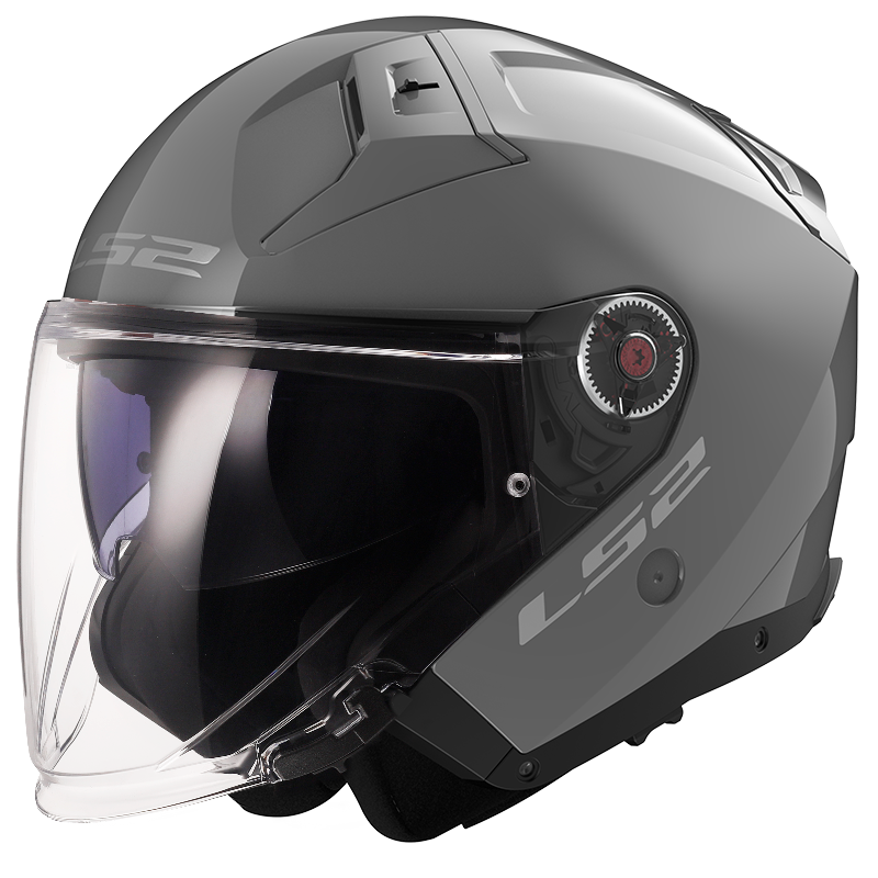Casco Moto Jet LS2 OF603 Infinity II Sólido Nardo Gris