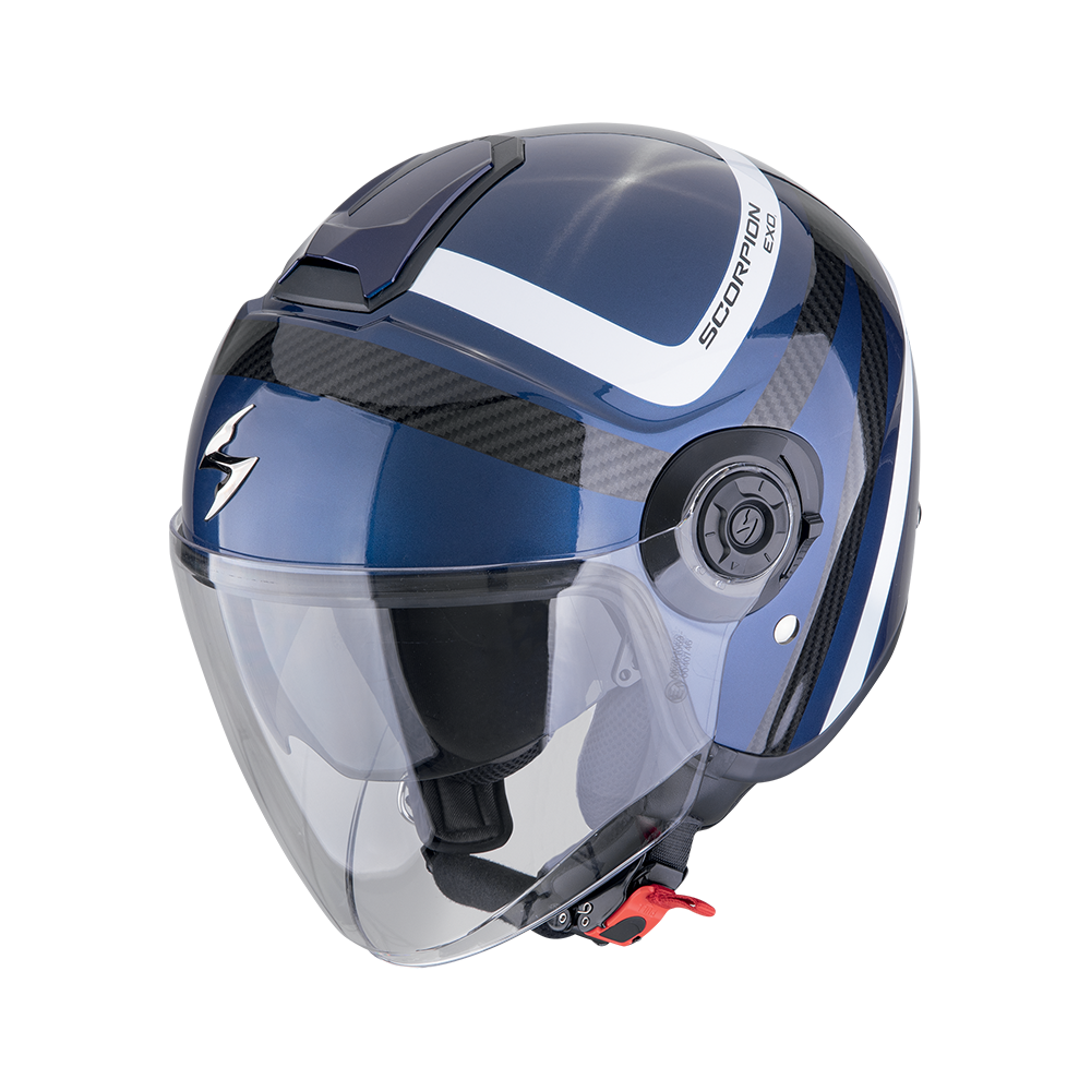 [183-488-358-02] Casco Scorpion Exo-City II Riva Azul-Negro (XS)