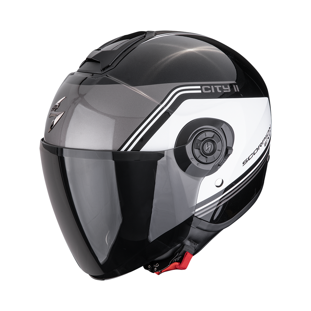 [183-543-294-02] Casco Scorpion Exo-City II Vita Negro Metálico-Blanco (XS)