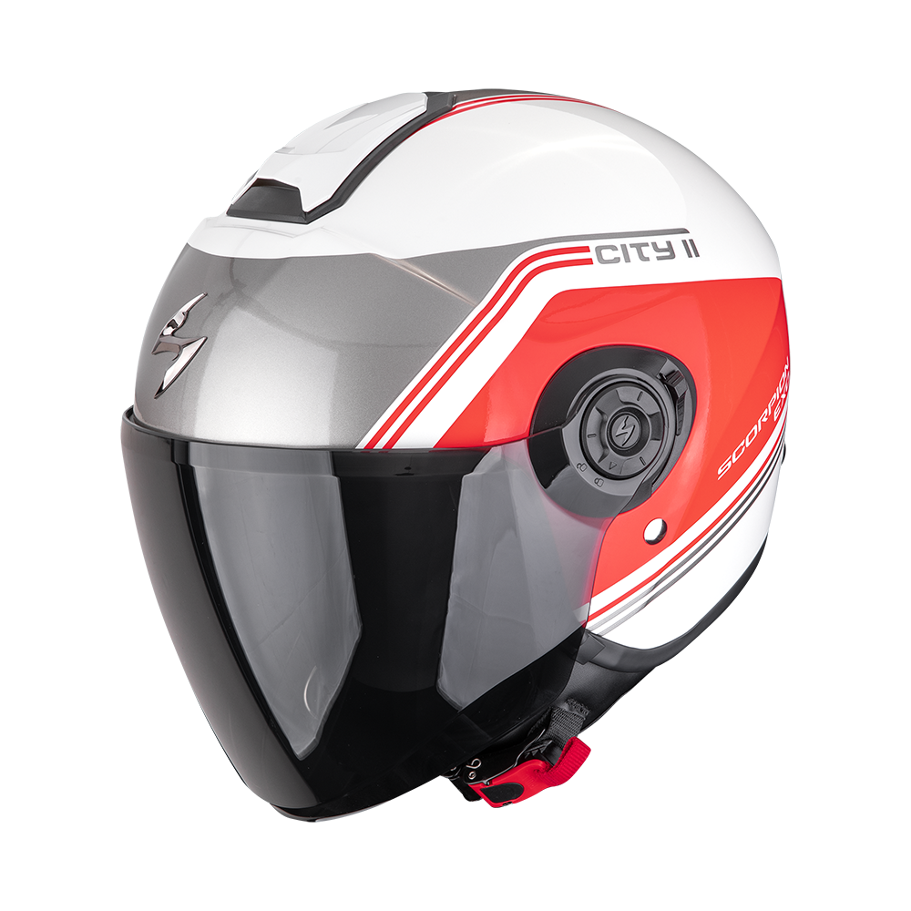 [183-543-59-02] Casco Scorpion Exo-City II Vita Blanco-Rojo (XS)