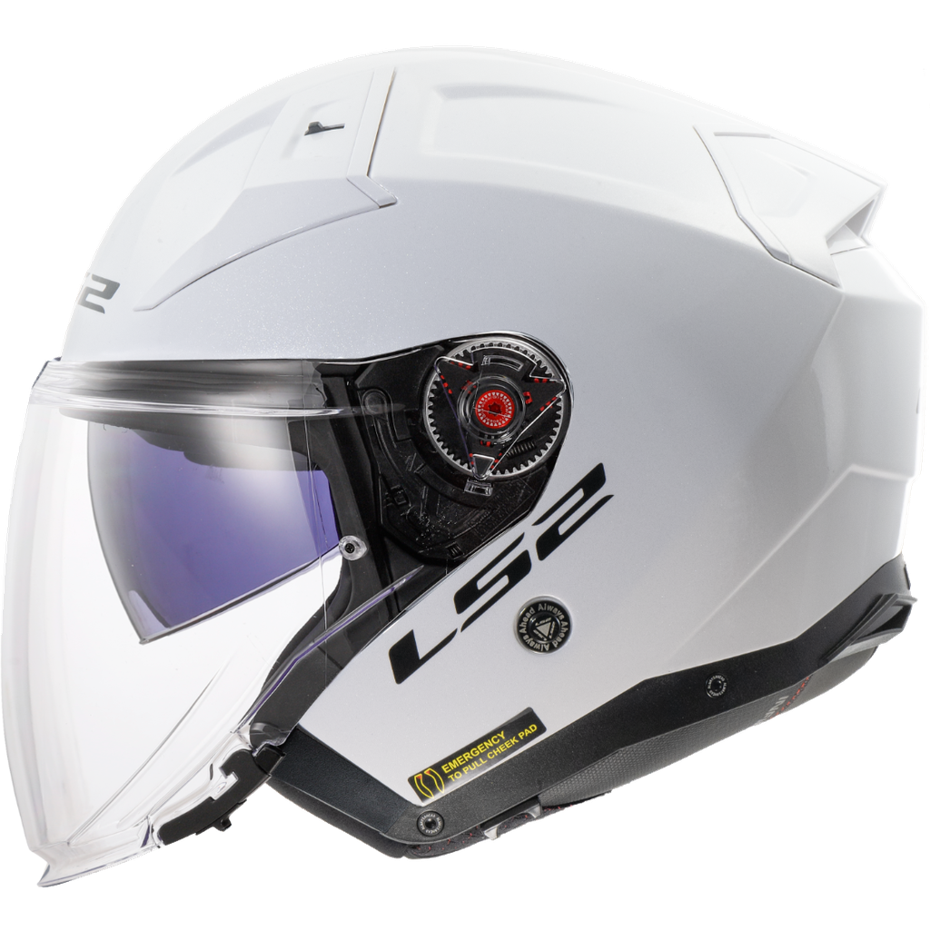 [366031002XS] LS2 OF603 INFINITY II SOLID WHITE-06 Brillo (XS)