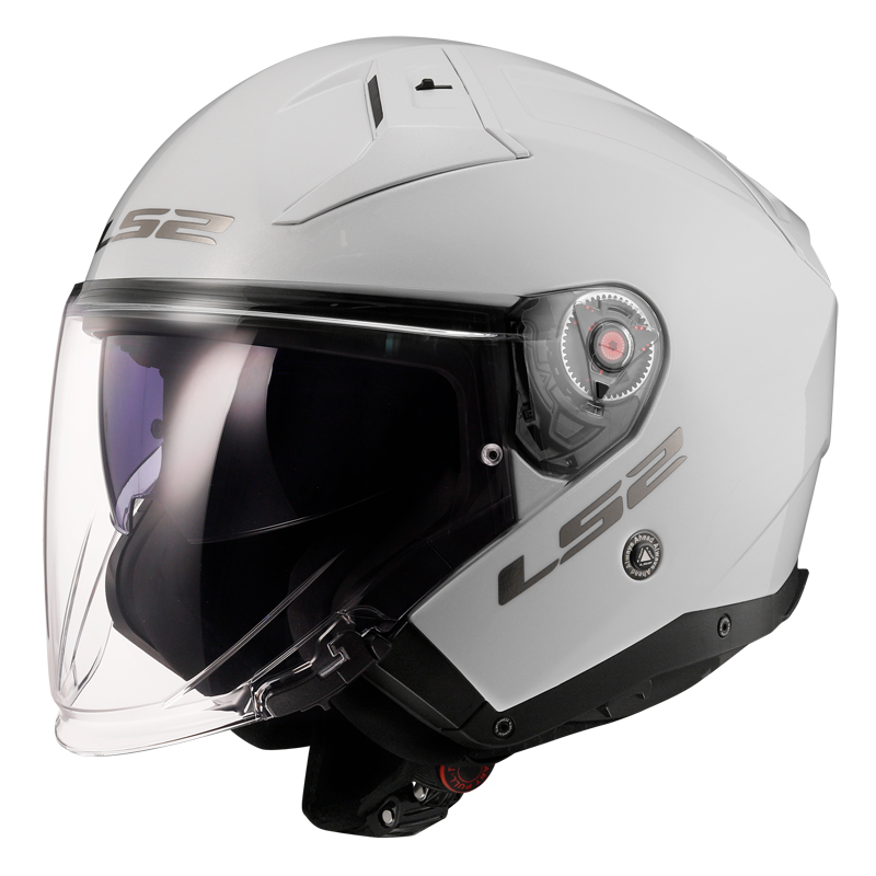 LS2 OF603 INFINITY II SOLID WHITE-06 Brillo