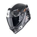 Casco Scorpion Covert Fx Skullz Mate Negro-Gris-Oro