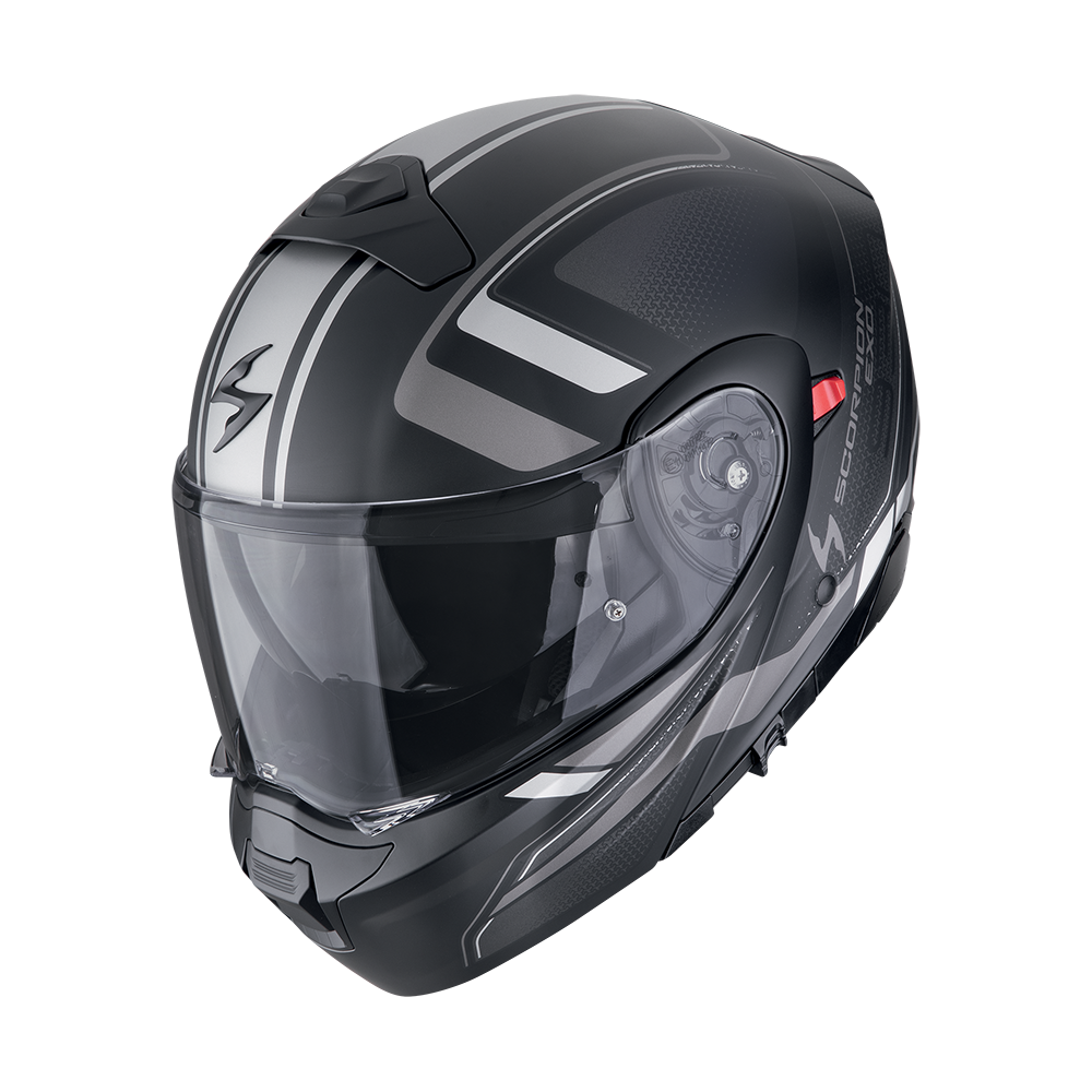 [194-501-159-02] Scorpion Exo-930 Evo Ardens Matt Black-Silver (XS)