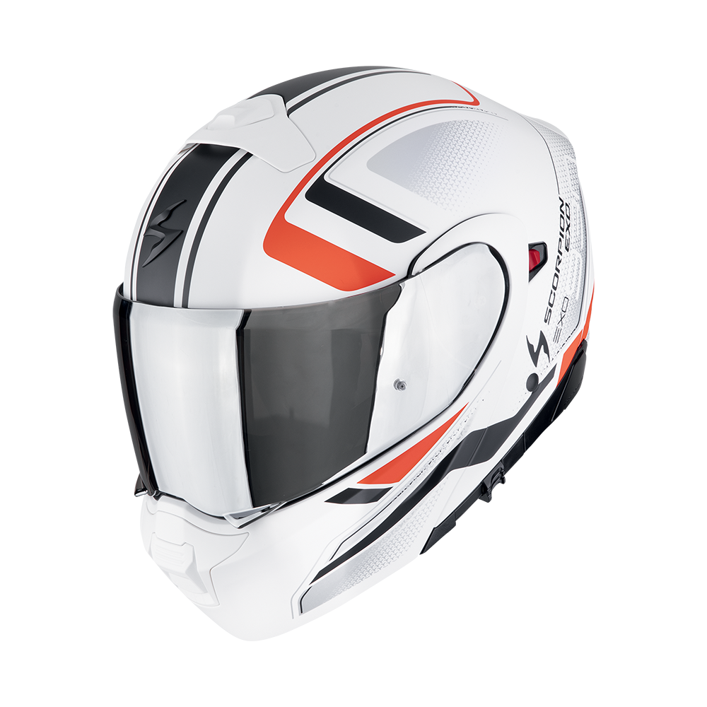 [194-501-292-02] Casco Scorpion Exo-930 Evo Ardens Blanco Negro Mate-Rojo (XS)