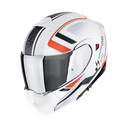 Casco Scorpion Exo-930 Evo Ardens Blanco Negro Mate-Rojo