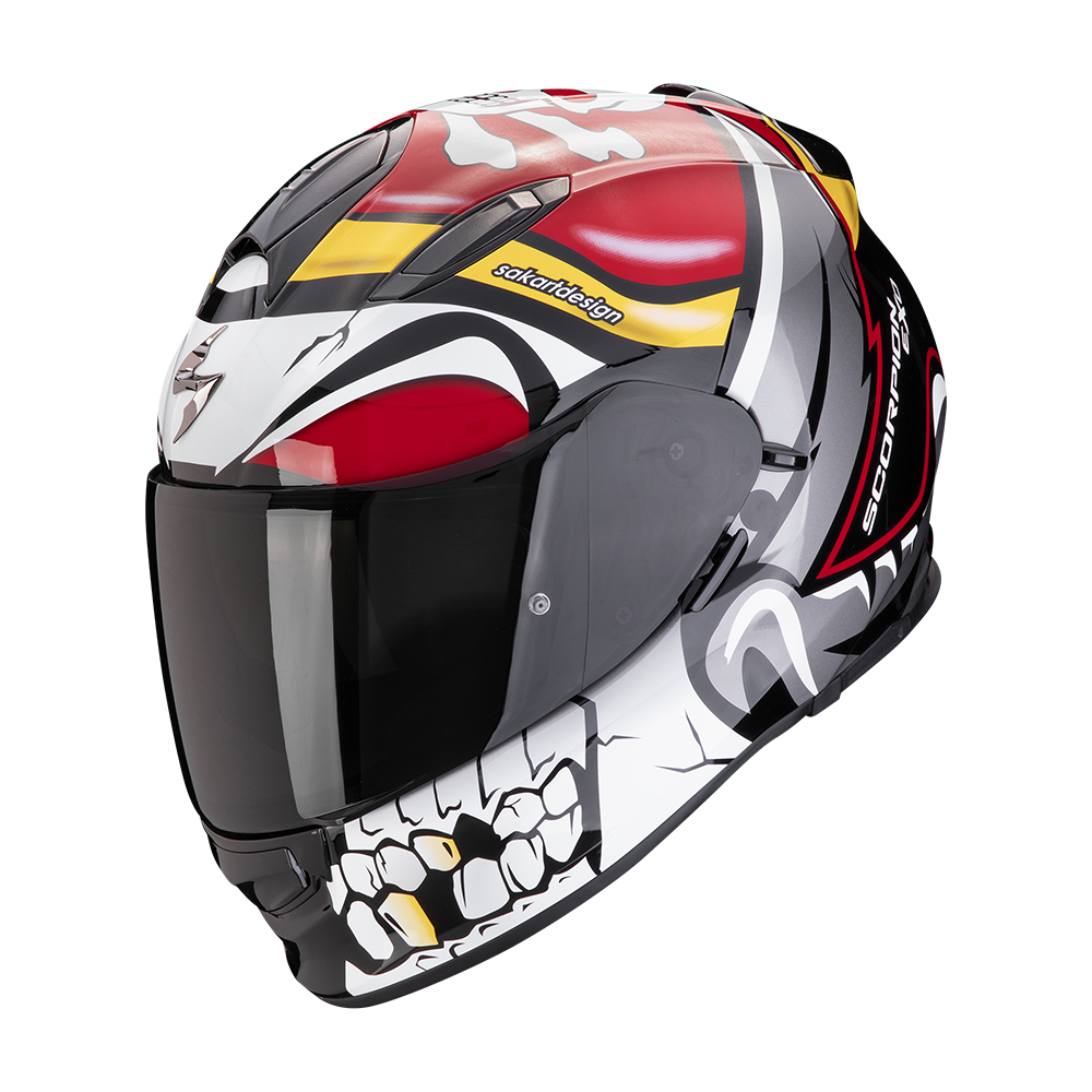 [48-452-01-02] Casco Scorpion Exo-491 Pirate Rojo (XS)