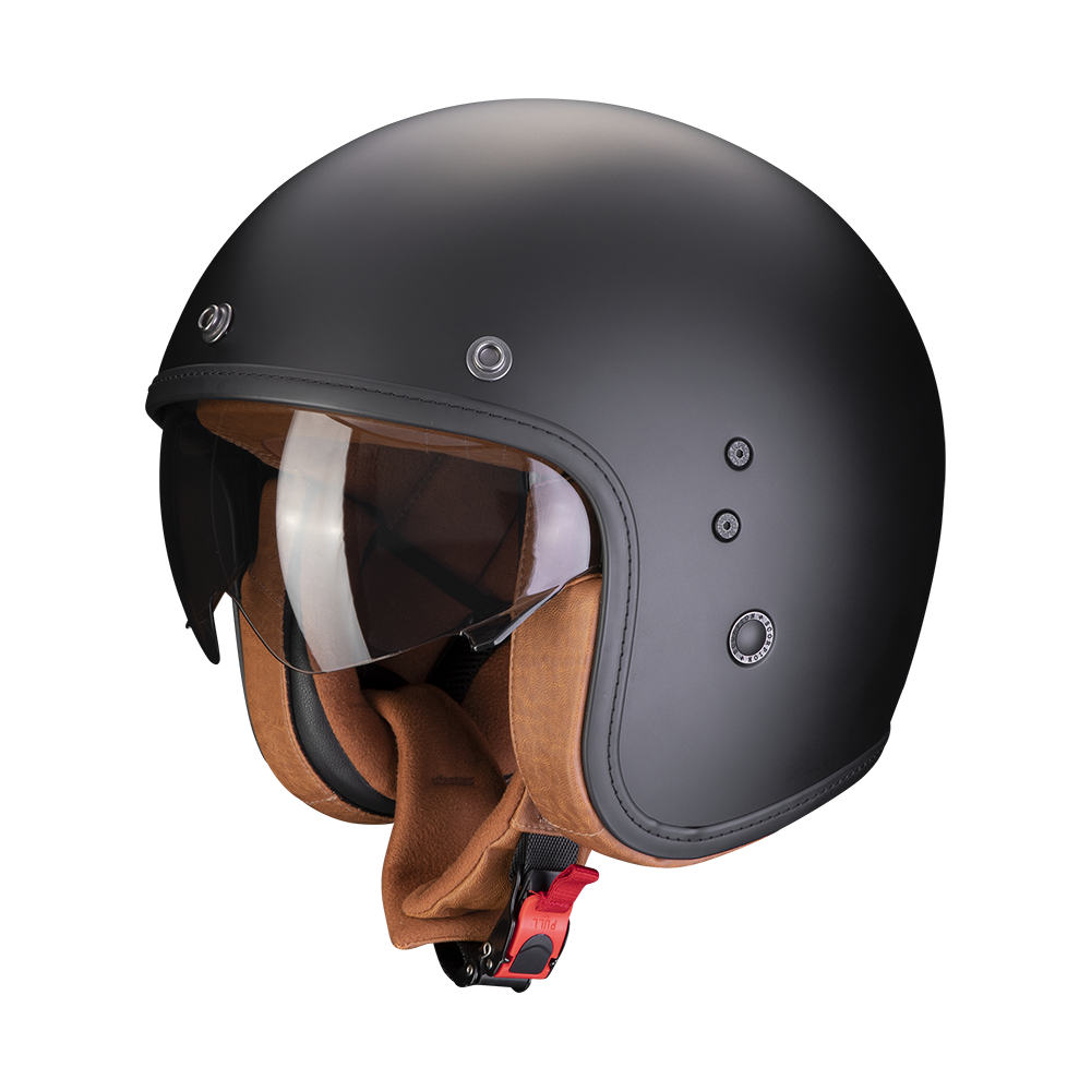 [78-237-10-02] Casco Scorpion Belfast Evo Luxe Negro Mate (XS)