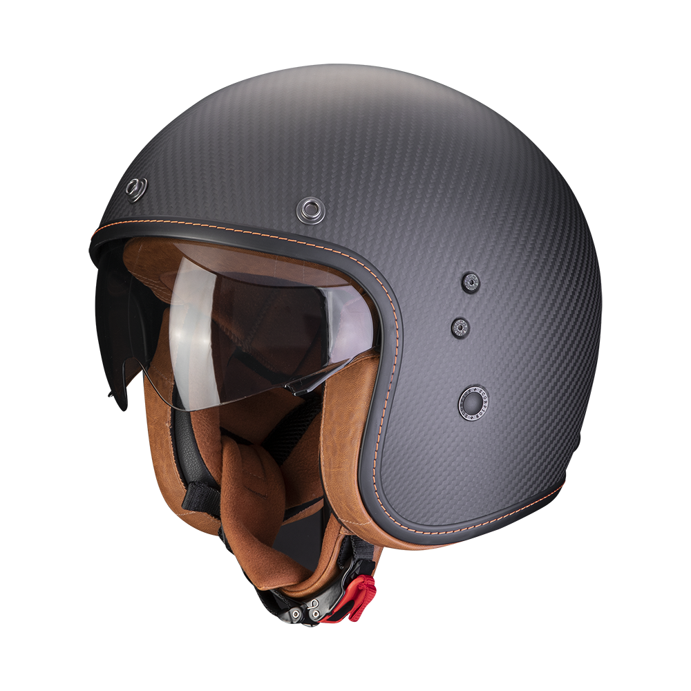 [78-261-10-02] Casco Scorpion Belfast Evo Carbon Solid Negro Mate (XS)