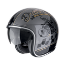 Casco Scorpion Belfast Evo Drive Fast Plata-Negro-Oro