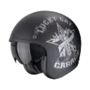 Casco Scorpion Belfast Evo Hangar Negro Mate-Plata