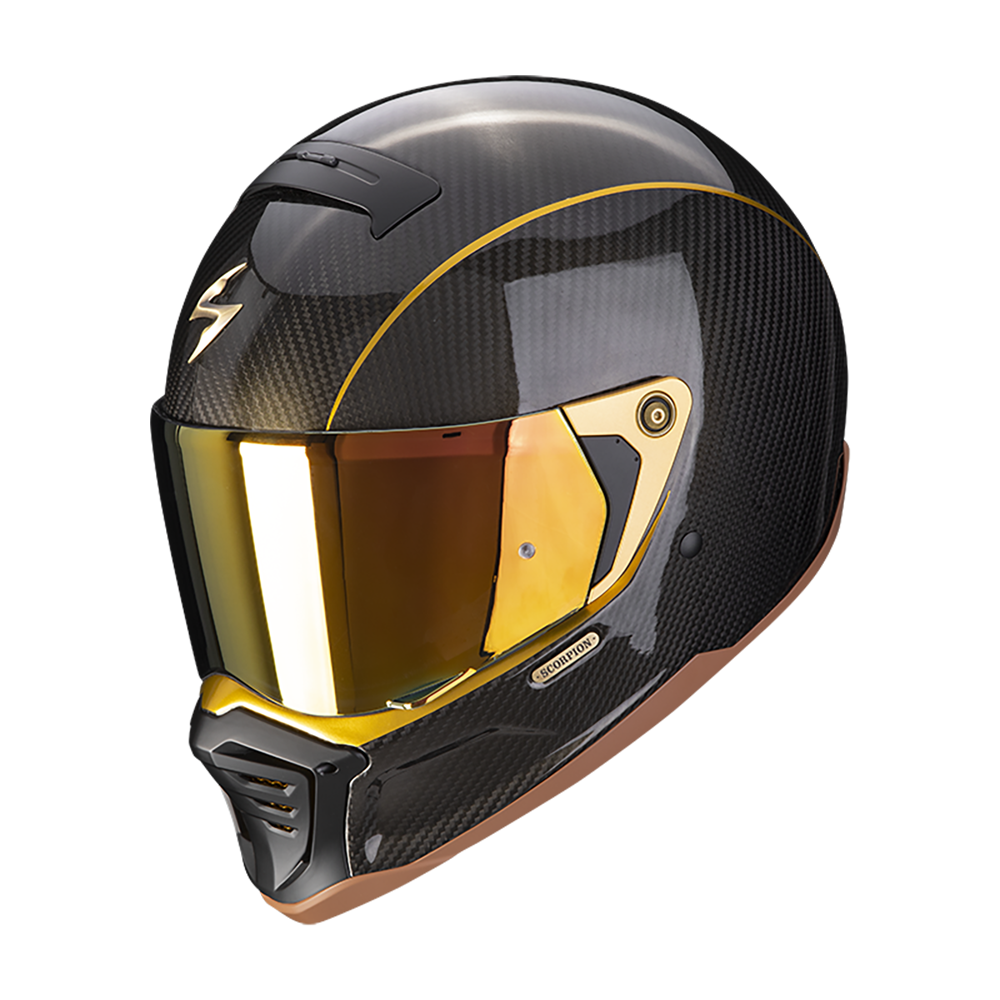 [87-261-61-02] Casco Scorpion Exo-Hx1 Carbon Se Negro-Oro (XS)