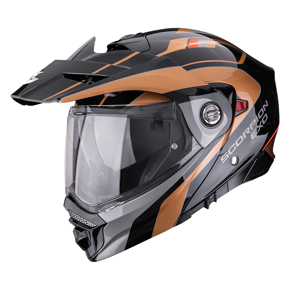 [89-523-354-02] Casco Scorpion Adx-2 Kamps Negro-Cobre (XS)