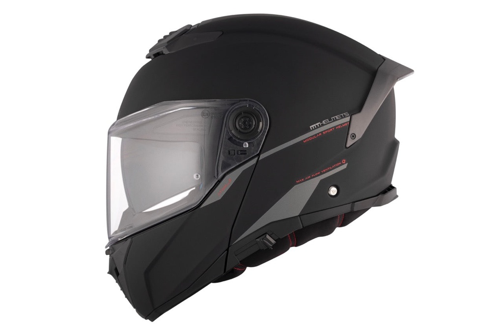 Casco Modular MT FU404SV ATOM 2 SV SOLID A1 MATE Negro