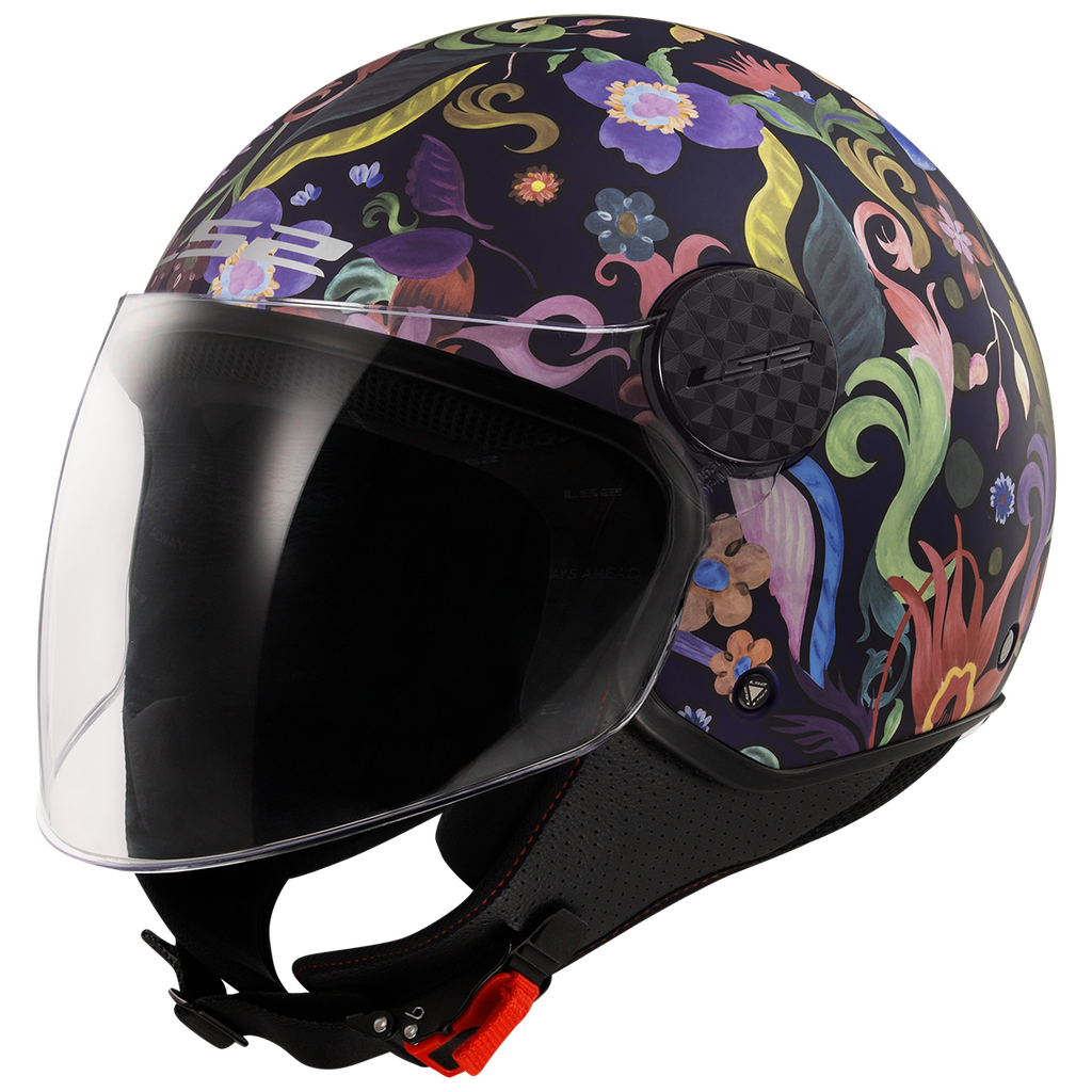 [365586126XS] LS2 OF558 SPHERE LUX II BLOOM PINK-06 Azul (XS)