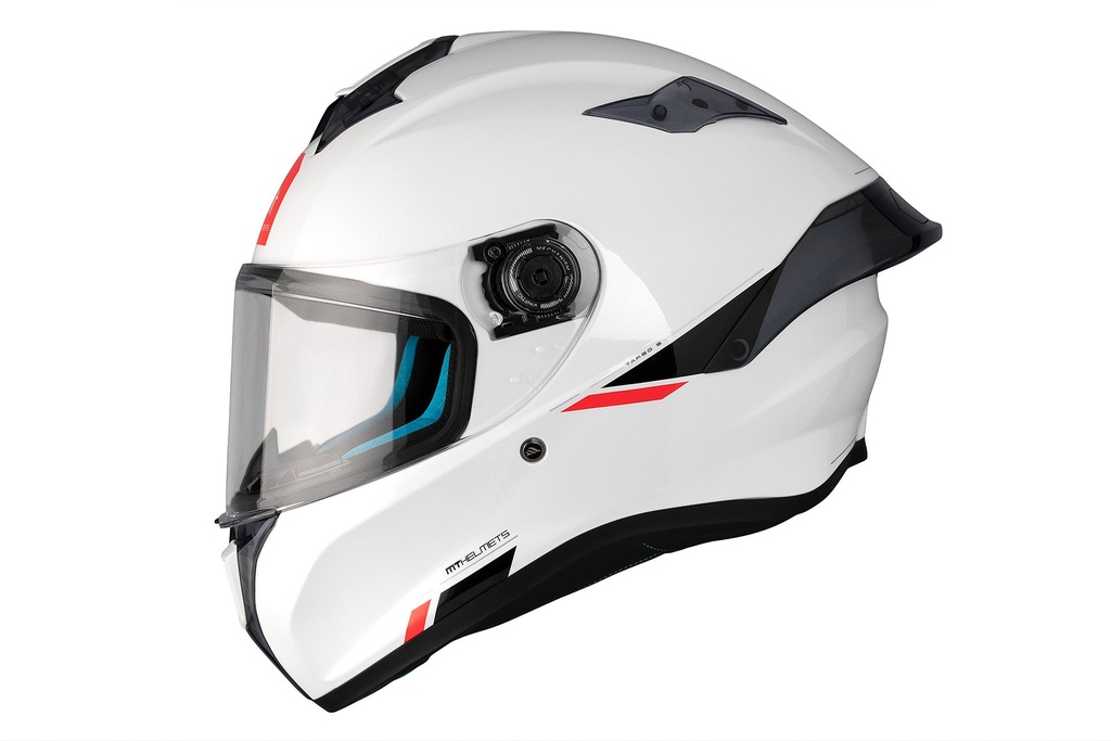 [1,34E+11] Casco Integral MT FF106B TARGO S SOLID A0 PERLA BRILLO Blanco (XXS)