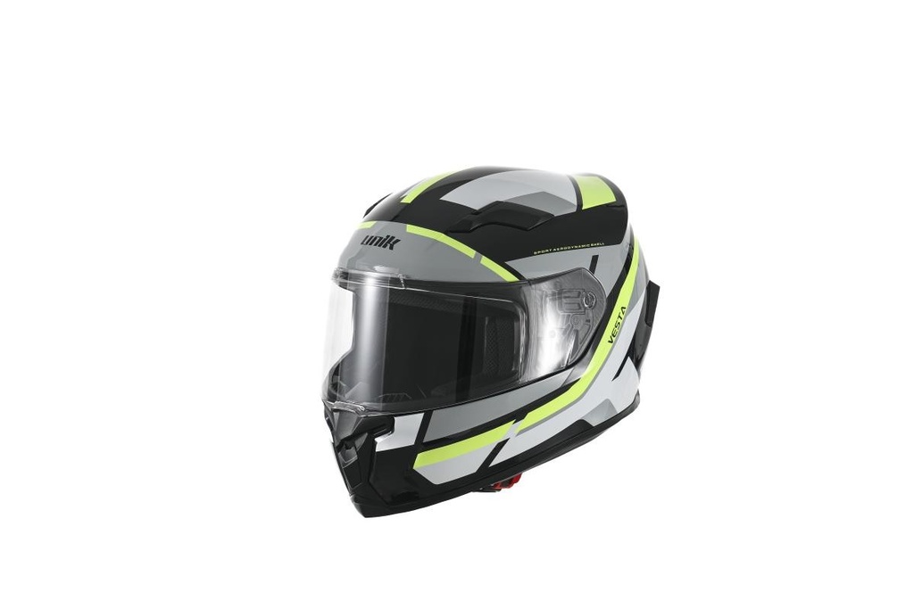 Casco integral unik Vesta negro y amarillo
