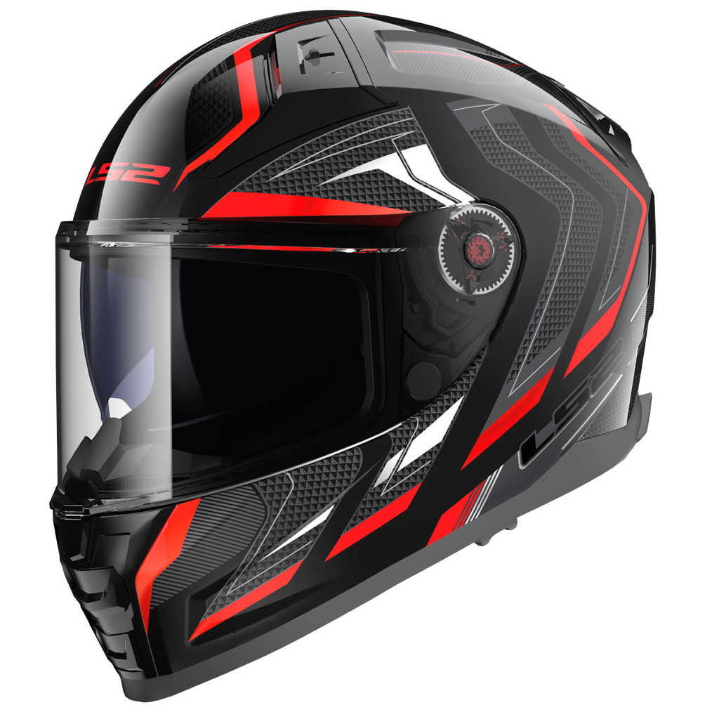 LS2 FF811 VECTOR II ALIZER RED-06 Negro
