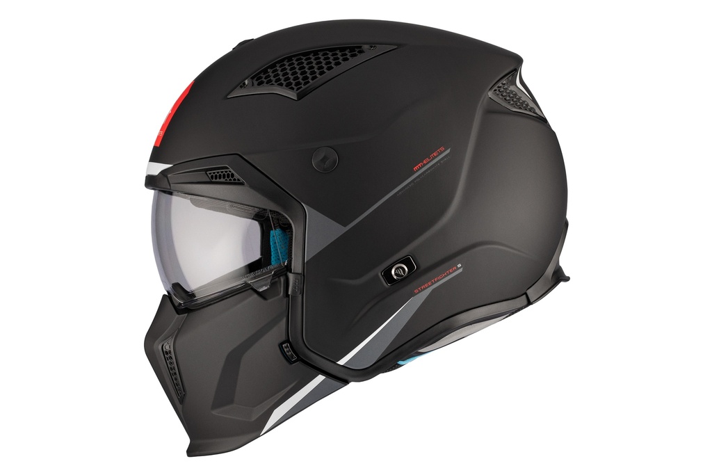 [13270000133] Casco Modular MT TR902B SV STREETFIGHTER SV S SOLID A1 MATE Negro (XS)