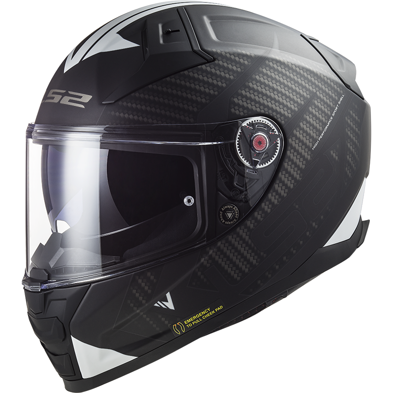 Casco Moto Integral LS2 FF811 Vector II Splitter Negro Blanco
