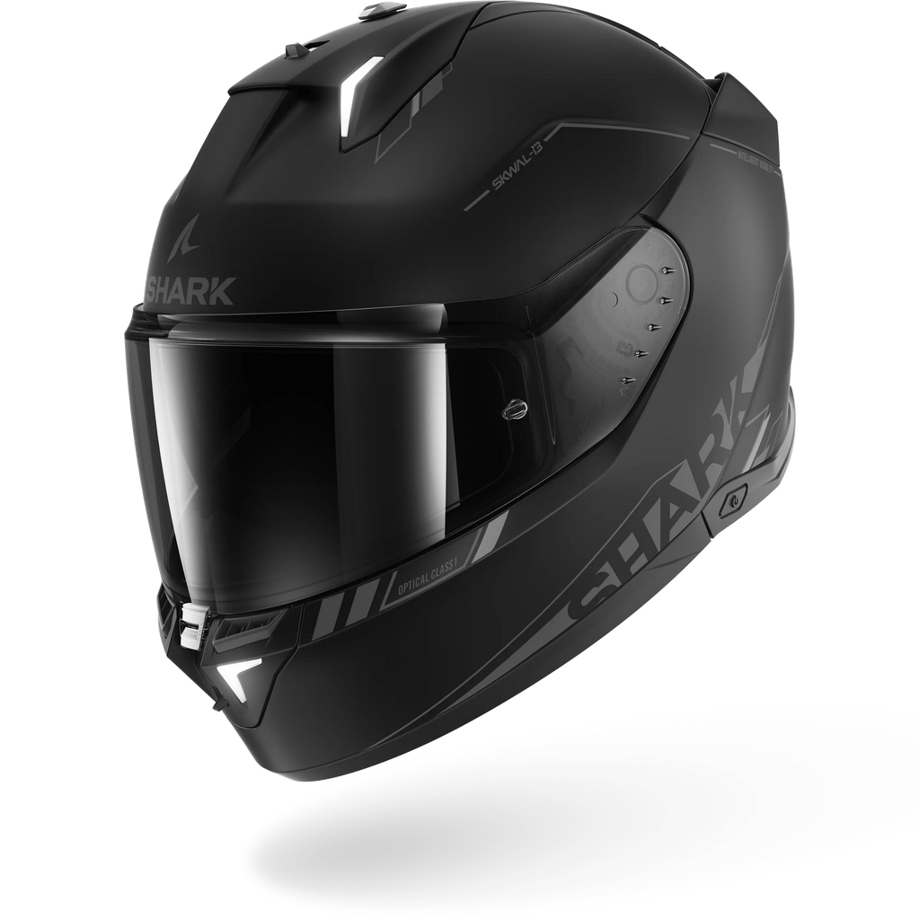Casco Shark Skwal I3 Blanco Sp Negro Mate KAK