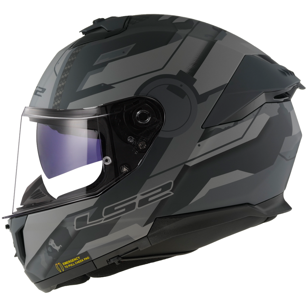 [168082507XS] LS2 FF808 STREAM II SHADOW M.TITANIUM GREY-06 (XS)