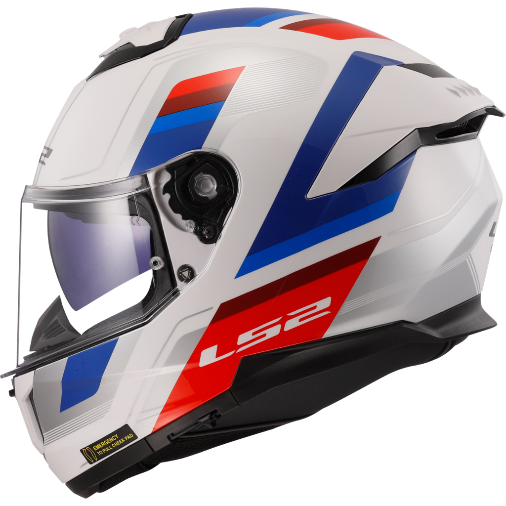 [168082413XS] LS2 FF808 STREAM II VINTAGE RED-06 Blanco Azul (XS)