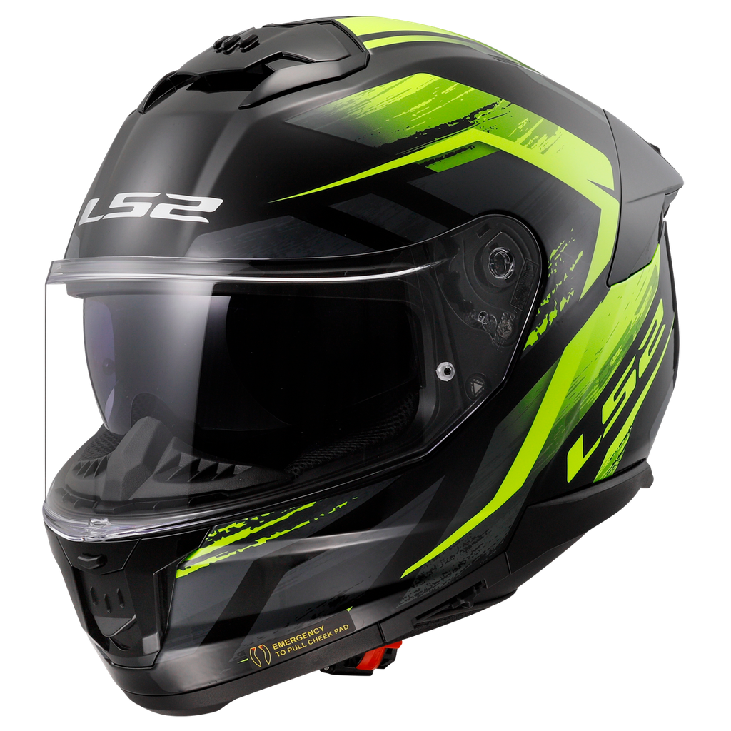 LS2 FF808 STREAM II FURY H-V YELLOW-06 Negro
