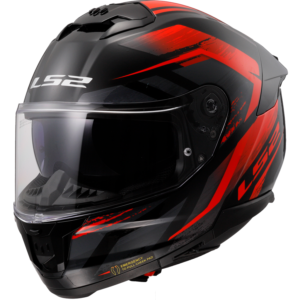 LS2 FF808 STREAM II FURY RED-06 Negro