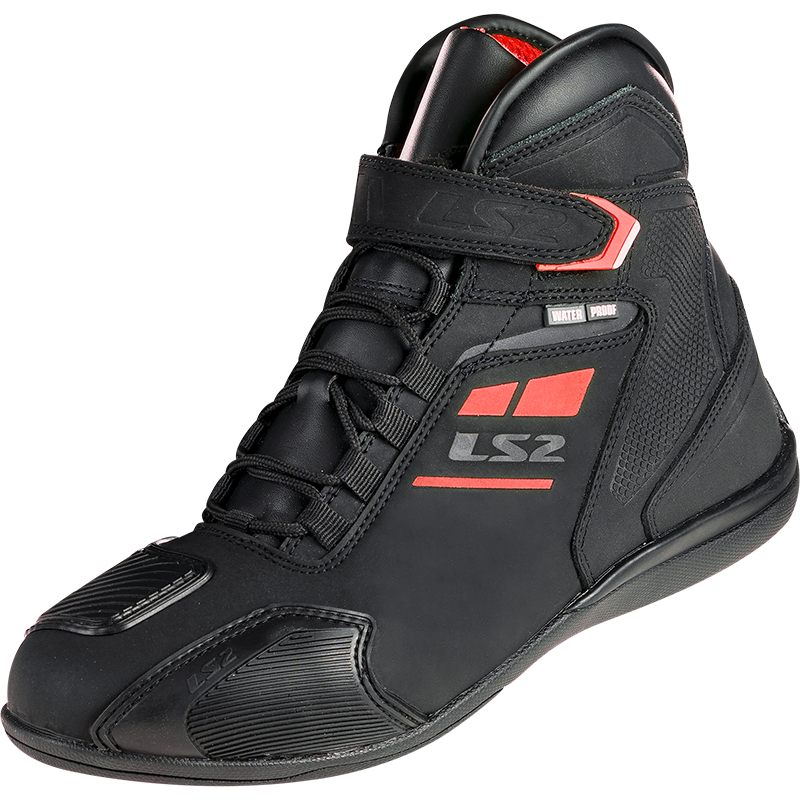 Botas LS2 GARRA LADY WP Negro Rojo