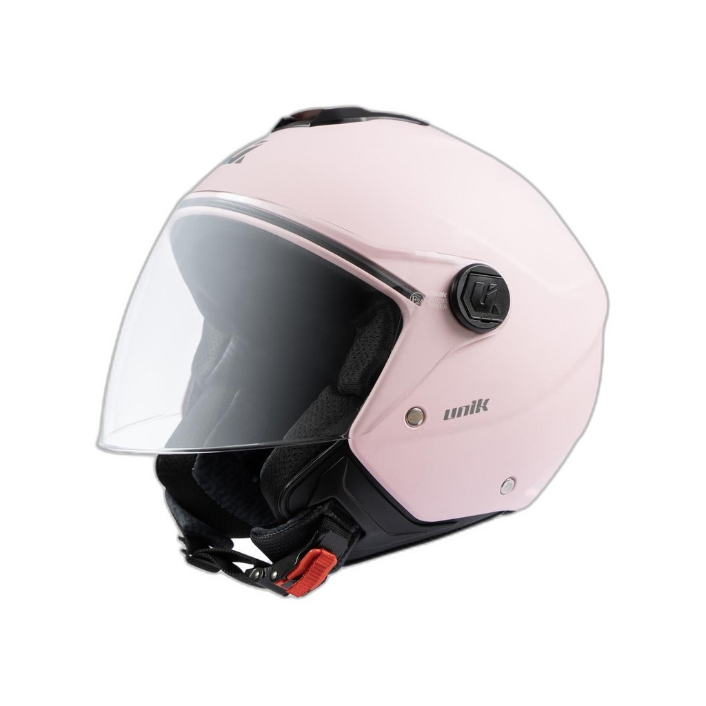 Casco Jet Unik Vertex DV con gafa baby pink (XS)