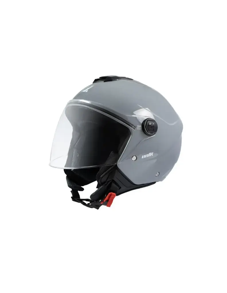 Casco Jet Unik Vertex DV con gafa gris nardo (XS)