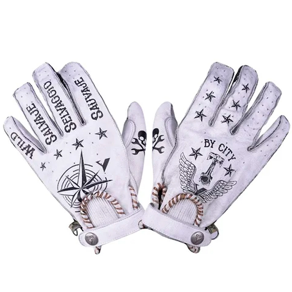 GLOVES SECOND SKIN MAN TATTOO II WHITE