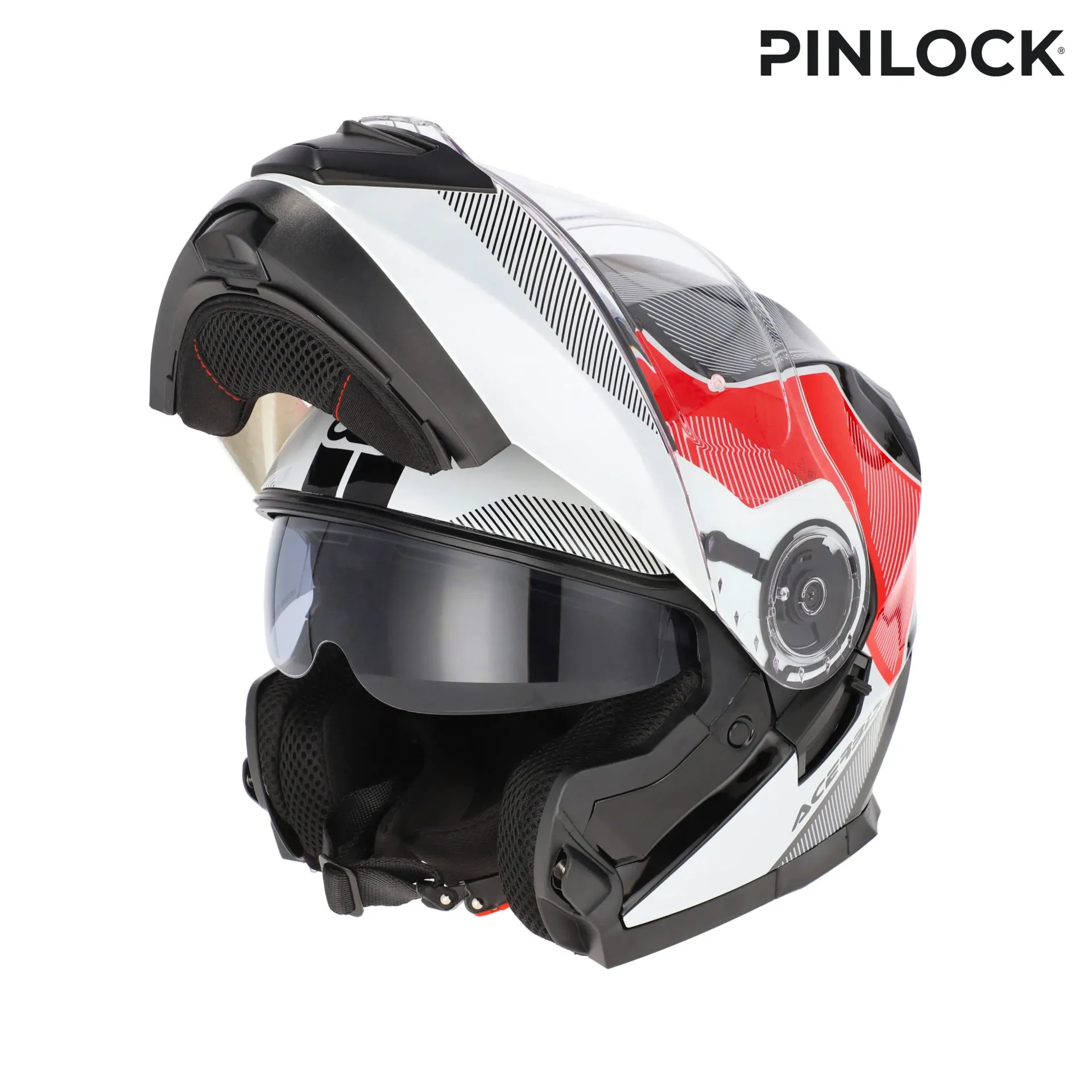 Casco Acerbis Serel 2206 Blanco Rojo