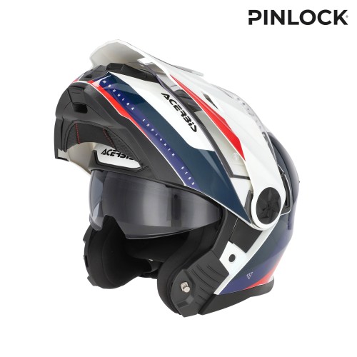 [26.577.034.061] Casco Acerbis Rider Blanco Azul Rojo (XS)